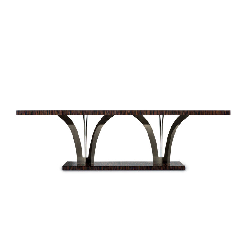 Arcadia Contemporary Macassar Ebony Dining Table