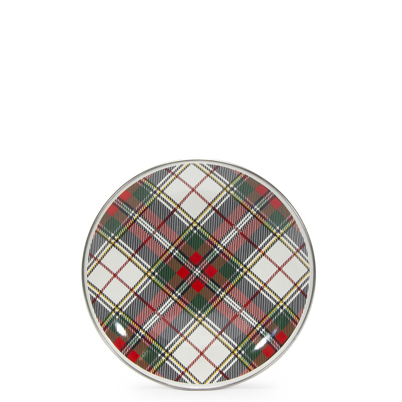Set of 4 Highland Plaid Sandwich Plates