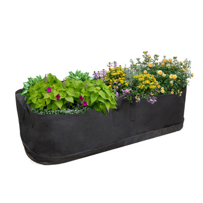 Willena 4 ft x 4 ft Natural Fibers 8 Compartment Raised Garden Planter Bag