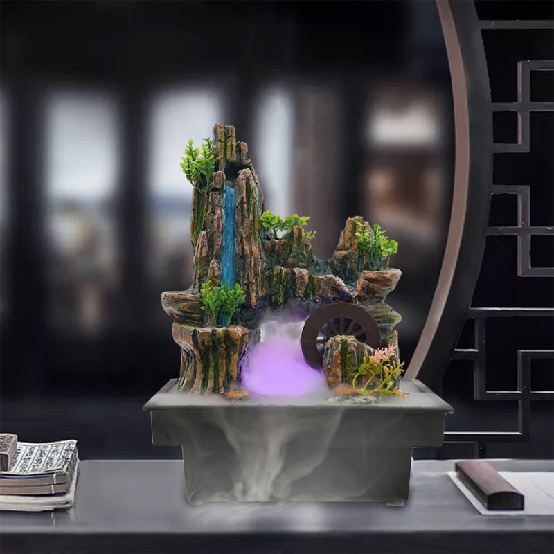 Fontaine en résine Adstalliya avec lumière