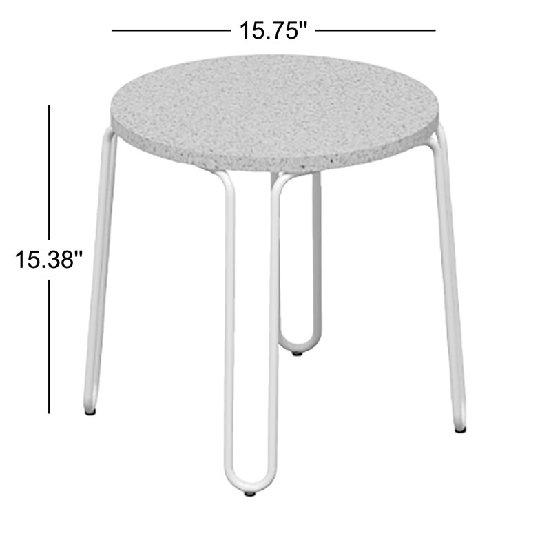 Table basse d'extérieur Stulle, Blanc
