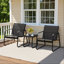 2 Person Outdoor Seating Set with metal Frame and Duurable Mesh Fabric ,3 Piece Set-113688887
