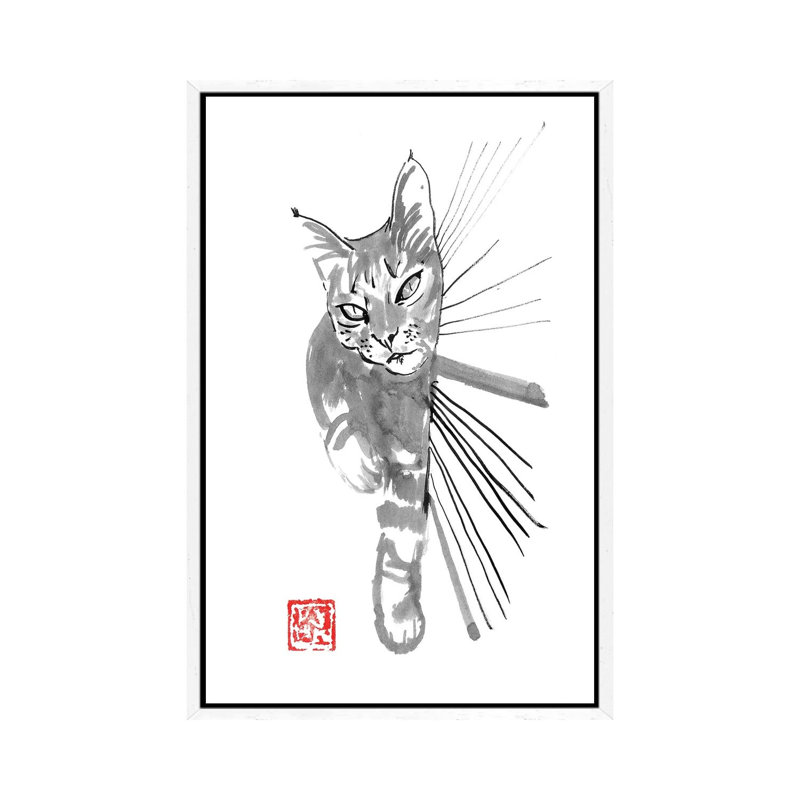 Clyde II by Péchane - Painting on Canvas, 152.5 cm H x 101.5 cm W, White Framed