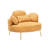 Corduroy Armchair with Ottoman-1496459021