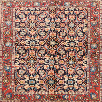 Tapis orange/beige/bleu traditionnel Lamborn