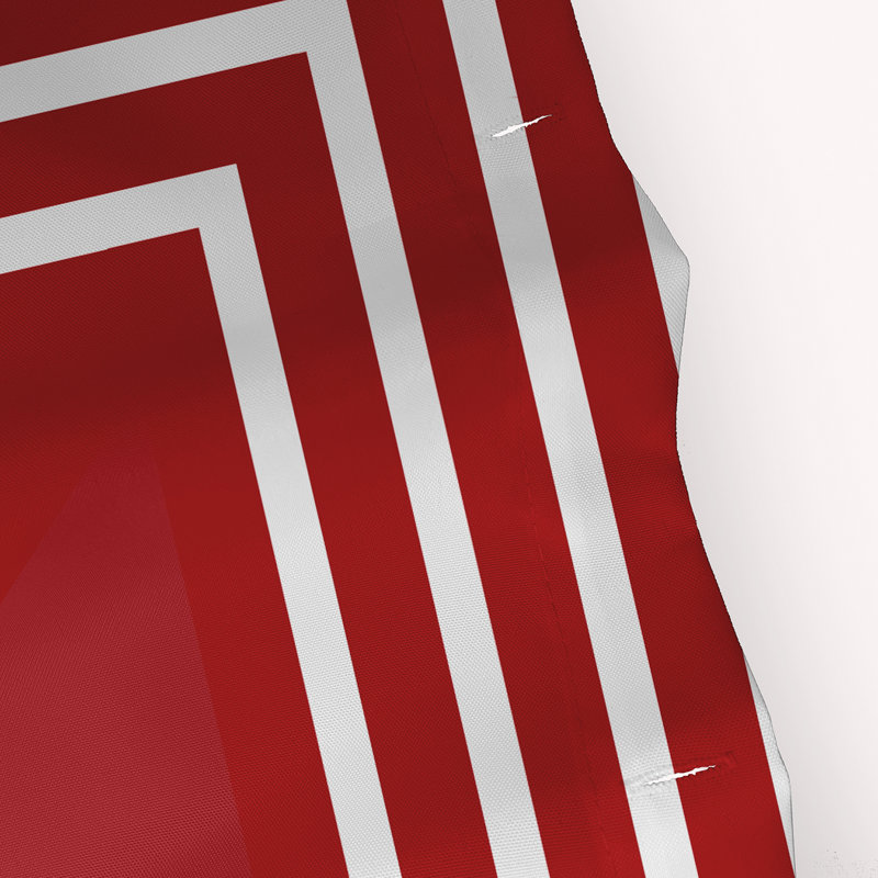 Bartow Geometric Shower Curtain, Red