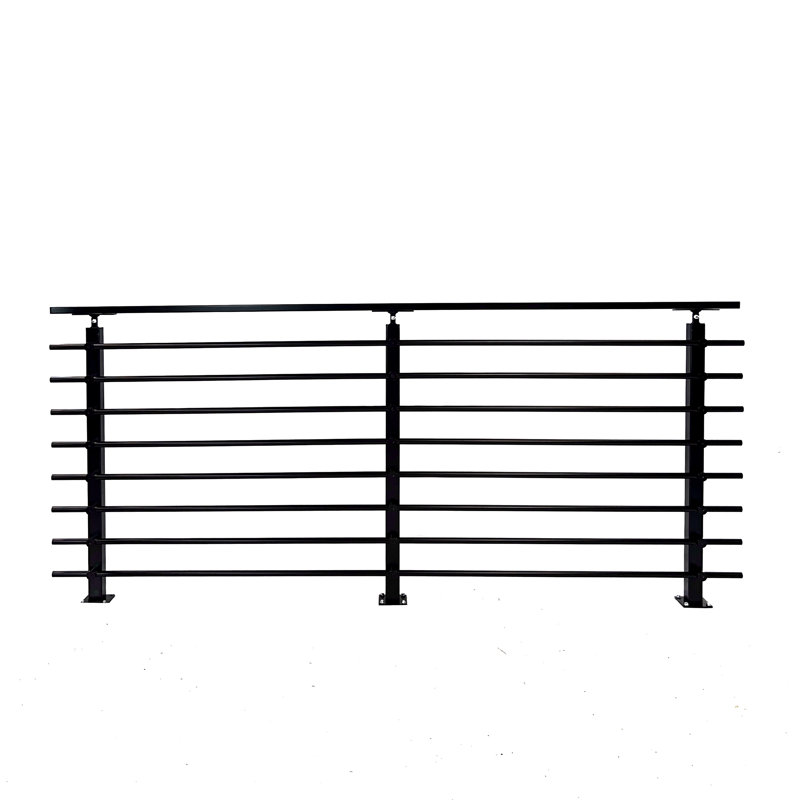 Adjustable Black Aluminum and Steel Banister Railing Kit