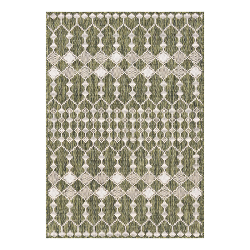 Tapis d'extérieur Green_Unique Loom Traliccio, Rectangle 4 pi x 6 pi