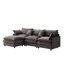Canapé modulaire modulaire, canapé rembourré, canapé 3 places avec repose-pieds-68449684