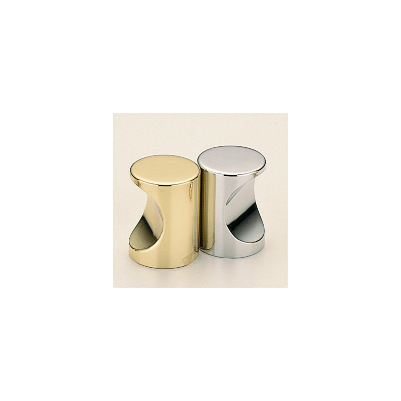 Cylindrical Knob, Bright Brass, 1.25" H x 1.25" W x 1.25" D