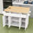 Kitchen Island with Drop Leaf, Power Outlet, 4 Doors, 3 Drawers and Adjustable Shelves