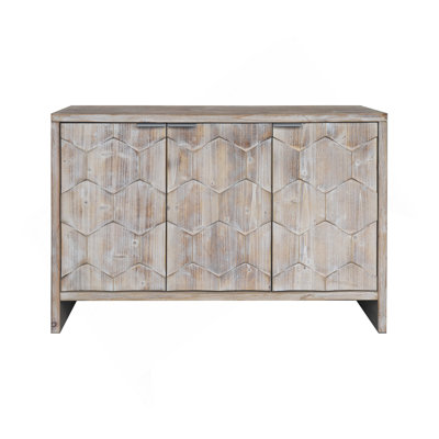 Accent Cabinet Farmhouse Style 3 Door Cabinet Sideboard Buffet Server Cabinet Storage Cabinet, For Living Room, Entryway, Hallway, Office, Kitchen And Dining Room, Natural Wood Wash