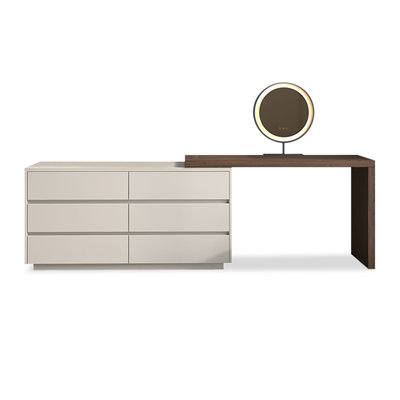 Coiffeuse avec miroir lumineux, 6 tiroirs