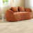 Compression Sofas, Chenille 2 Seat Modern Compact Sofa for Small Home