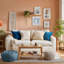 Ensemble de 4 coussins carrés en velours dégradé-82001731-82001742