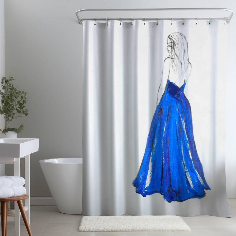 Shower Curtain FA23 – Polyester Shower Curtain, Dye Sublimation Print, 71" W × 74" L