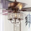 Ventilateur de plafond en cristal à 5 pales de 52 po avec télécommande et ensemble d'éclairage inclus Cerritos