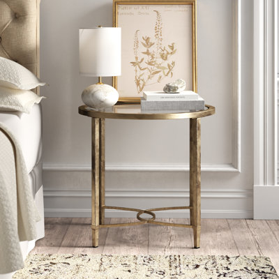 Allyance Glass Top End Table