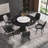 Ryding Modern Round Sintered Stone Dining Table with Rotating Tray-1229869830-1229869848
