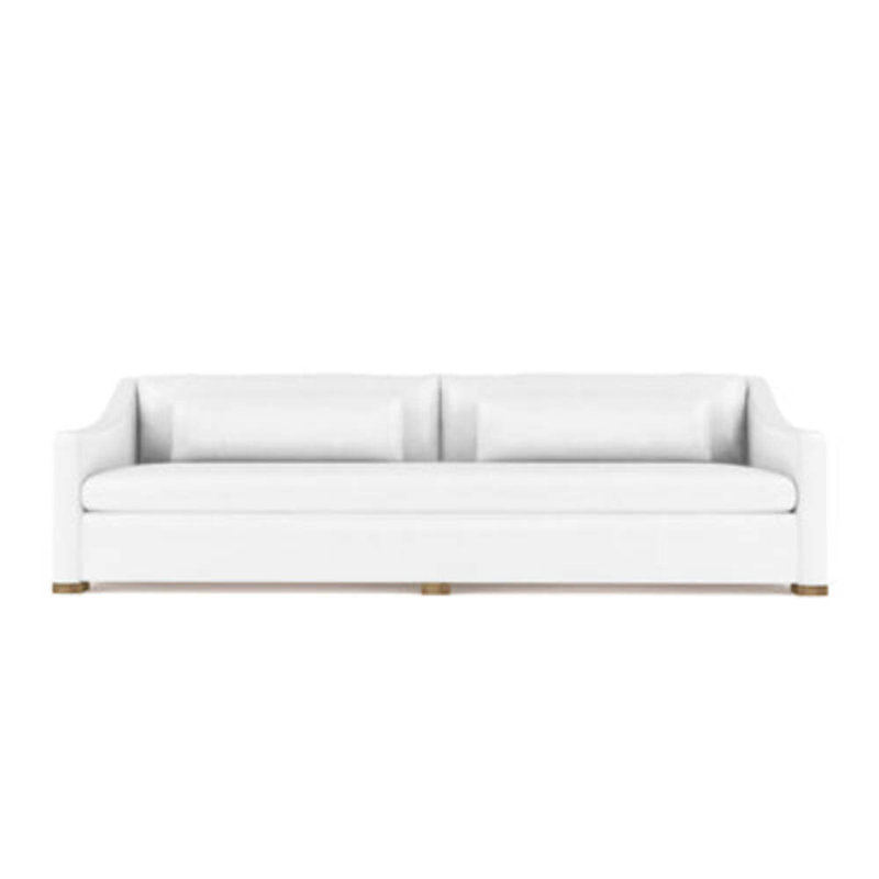 Canapé Crosby, H 32,5 po x l 120 po x P 38 po, Patiné, Cuir rétro blanc