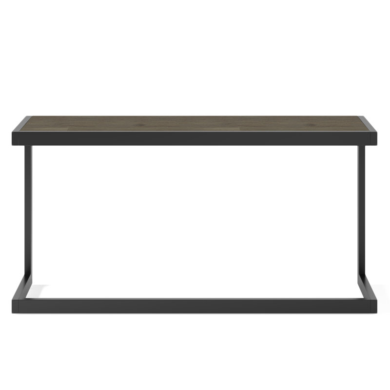 Erina 52'' Distressed Gray Acacia Wood and Metal Console Table