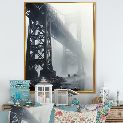 " Gray Bridge In Fog I "