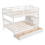 Lit double superposé au-dessus de l'escalier en blanc pour la chambre à coucher, compartiments de rangement sous les escaliers, deux espaces de couchage, garde-corps et structure solide, capacité de poids du lit de chambre à coucher 200 / 275Lbs, blanc