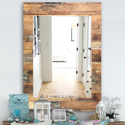 Miroir mural en bois iv