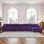 Canapé modulaire réversible 5 pièces en fausse fourrure de lapin-2124902532-2124902586