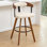 Modern Leather Swivel Counter Stool