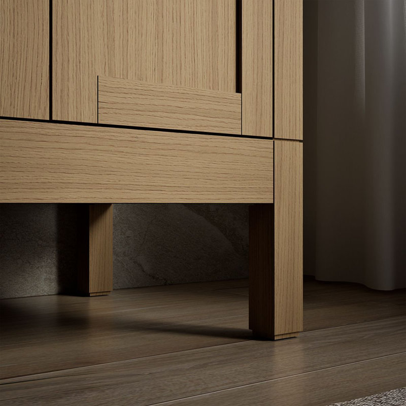 37" Single Bathroom Vanity Set, White, Light Oak