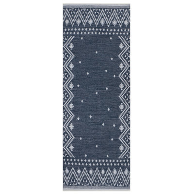 Moroccan Area Rug in Dark Navy