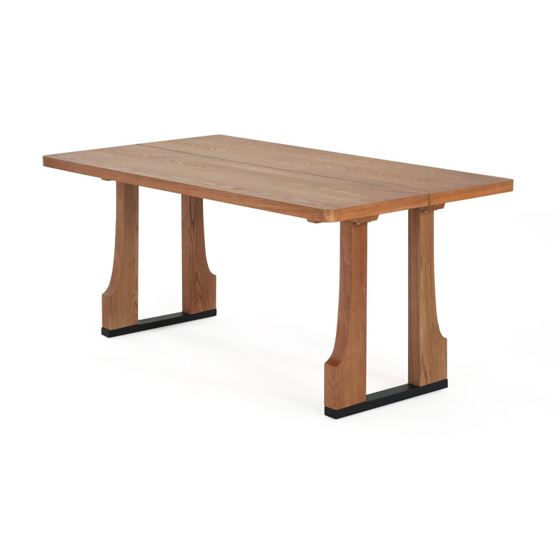 Table de salle à manger rectangulaire 63 "(couleur naturelle), Bois naturel