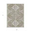 Tapis intérieur / extérieur lavable beige / ivoire 9 'x 12' Medallion