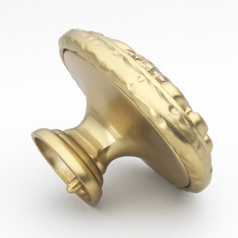 Old World 2" Length Oval Knob, Brass Gold