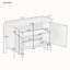 Armoire d'appoint Kimanh, armoire buffet, crédence de bureau avec deux tablettes spacieuses -2114772401