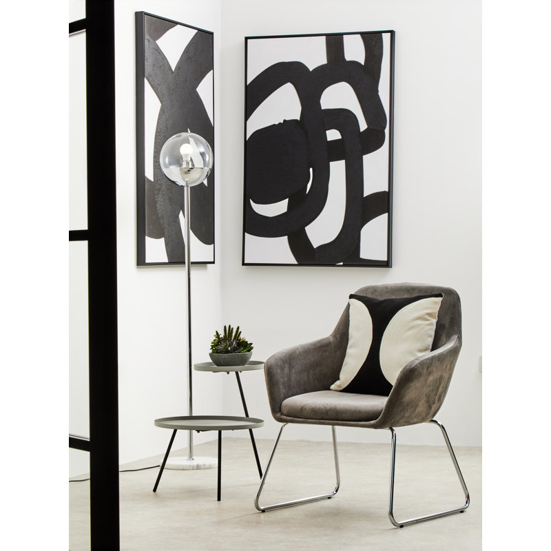 Dileo Upholstered Armchair, Grey