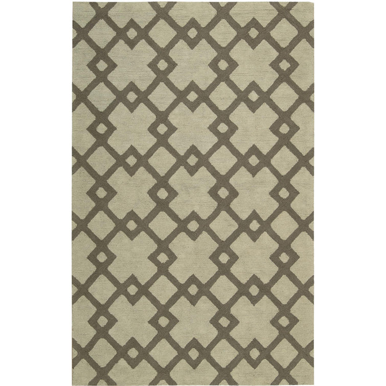 Tapis de zone gris clair tissé à la main Hateya