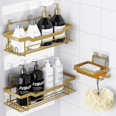 Shower Rack Organizer, 3-Pack Shower Rack With Soap Holder