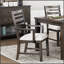 Ensemble de 2 fauteuils de style classique avec finition espresso et sièges rembourrés pour le confort et l'élégance dans les salles à manger
