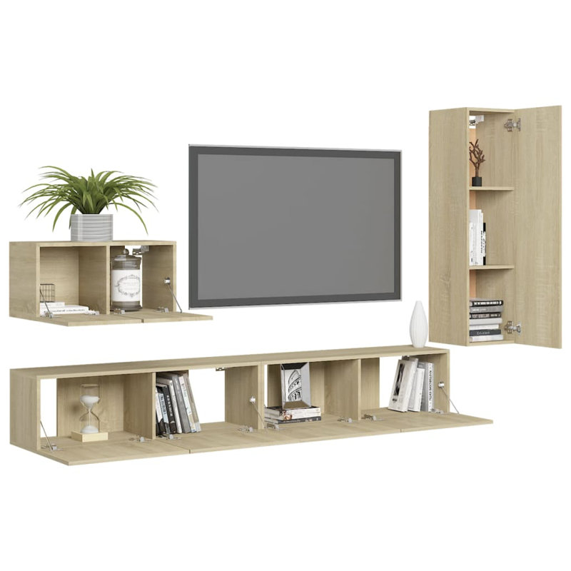 Azaz Unfinished Entertainment Centre for TVs up to 43", Sonoma Oak