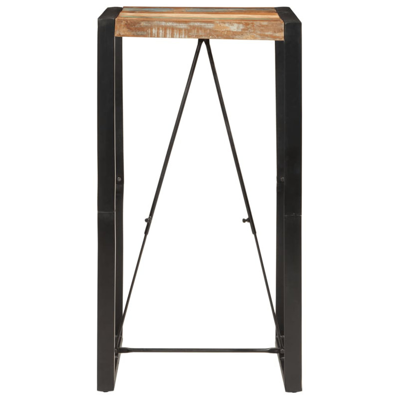 Bar Table Kitchen Dining Room Pub Table Bistro Table Solid Mango Wood, Multicolor, 43.3"H x 23.6"L x 21.7"W