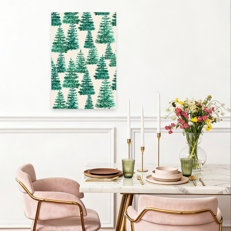 Into The Woods Classic Abstract Forest Winter Wall Art Print 1 Piece Wrapped Canvas Wall Art, 60.96cm H x 40.64cm W