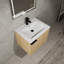 Armoire de salle de bain 24 po pour grandes surfaces - Contreplaqué de bureau robuste en chêne moderne avec options de rangement suffisantes