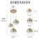 Junathaen 3 - Light Dimmable Gold Chandelier with Gradient Glass Shade