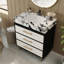 Meuble-lavabo autoportant moderne avec lavabo vasque en céramique et plateau en pierre frittée durable-950711237-950711239