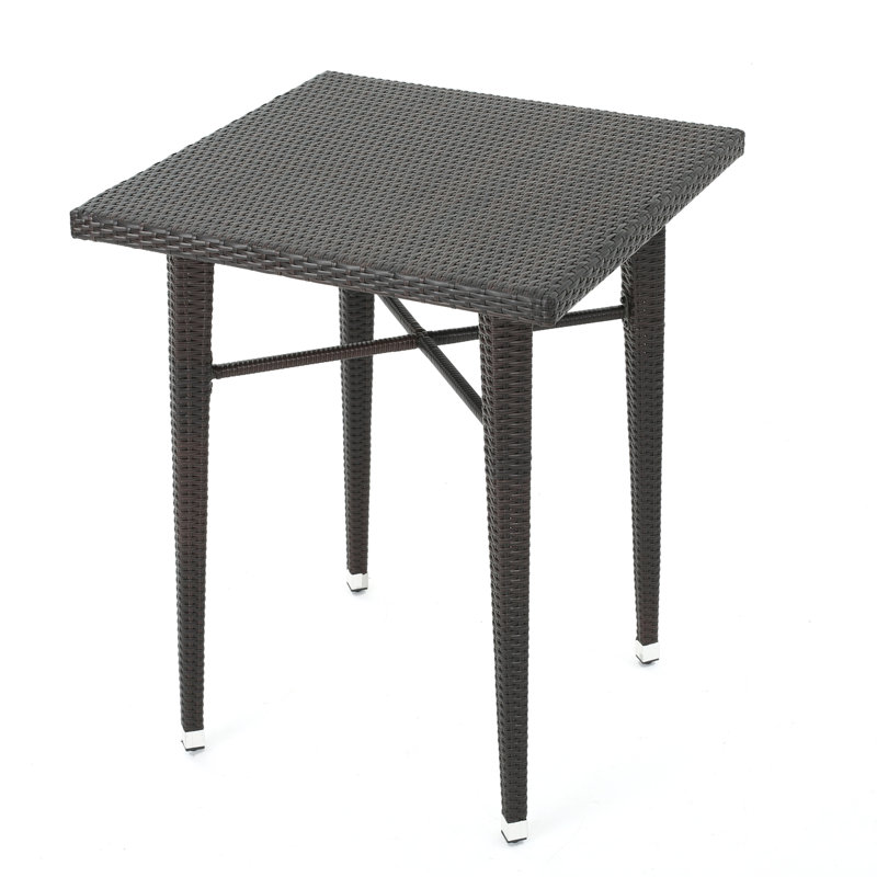 32" SQUARE WICKER BAR TABLE