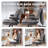 Modern Cross Legged Office Chair With Adjustable Armrest And Swivel Wheels-1641966360