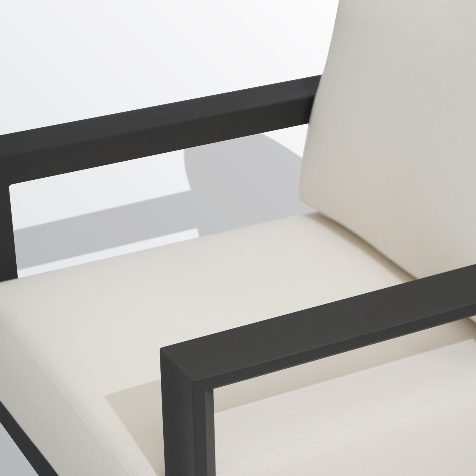 Aden Patio Lounge Chair, Cream