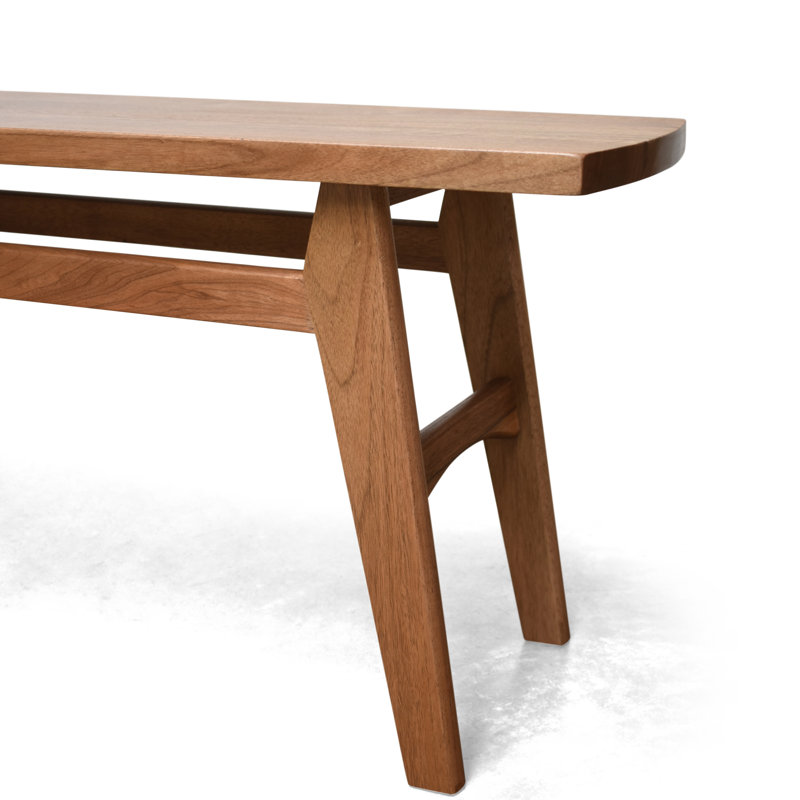 Banc en noyer massif Kai, H 17,5 po x l 40 po x P 13 po